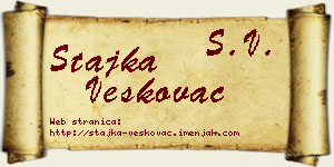 Stajka Veškovac vizit kartica